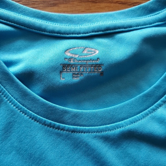 3/$15 CHAMPION | Aqua Semi Fitted Women's T-Shirt - Picture 3 of 3